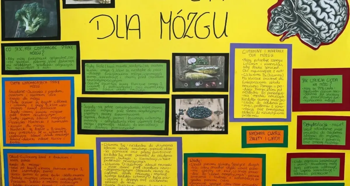 Dieta dla mózgu jadłospis: ryby, orzechy, jagody, warzywa wspierają pamięć i koncentrację. Woda kluczowa dla funkcji mózgu.