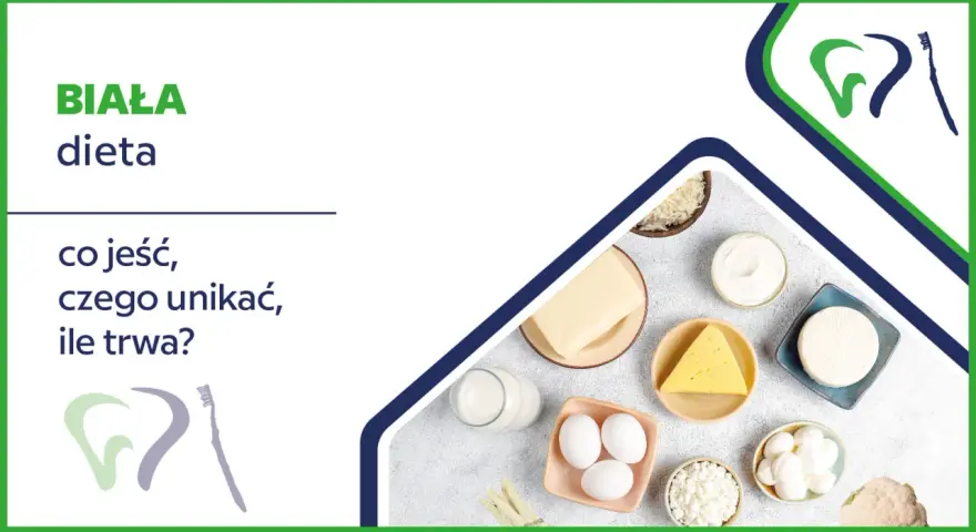 Biała dieta po piaskowaniu zębów: co jeść? Na zdjęciu produkty mleczne, jajka, ryż i masło.