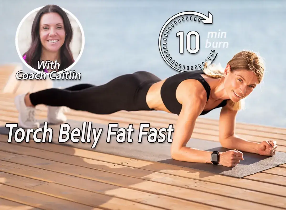 Trening z trenerką Caitlin: ćwiczenia na schudnięcie z brzucha w 10 minut.